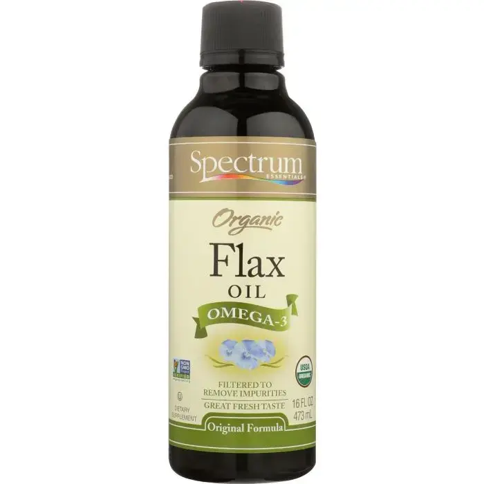 SPECTRUM ESSENTIAL: Organic Flax Oil Omega 3, 16 oz