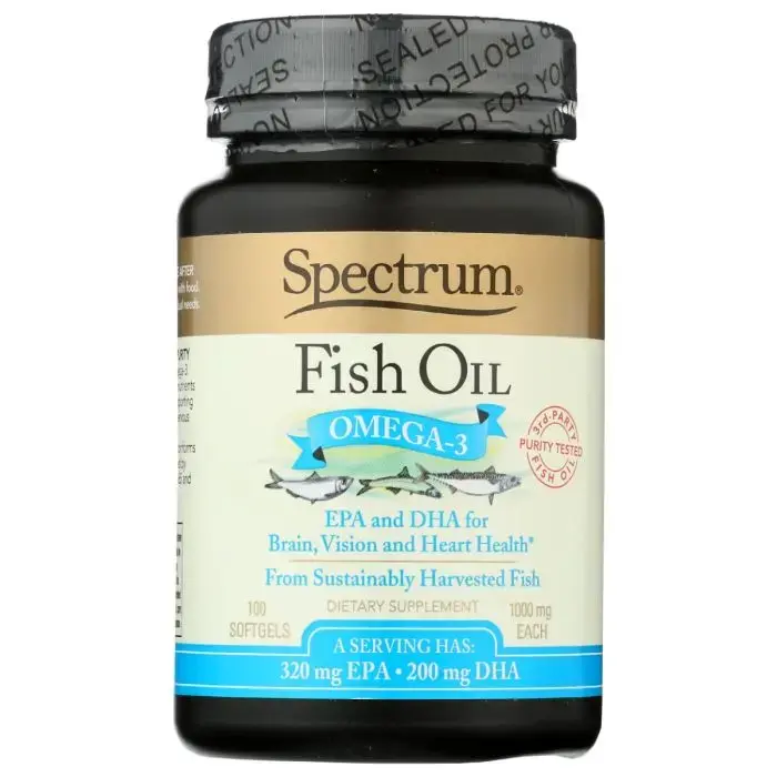 SPECTRUM ESSENTIAL: Fish Oil Omega 3 Softgels, 100 sg